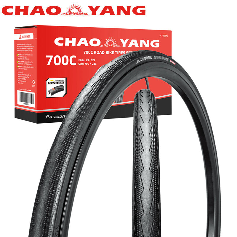 Chao YANG 2Pack Road Bike Tire Set Foldable Clincher Bicycle Tire
