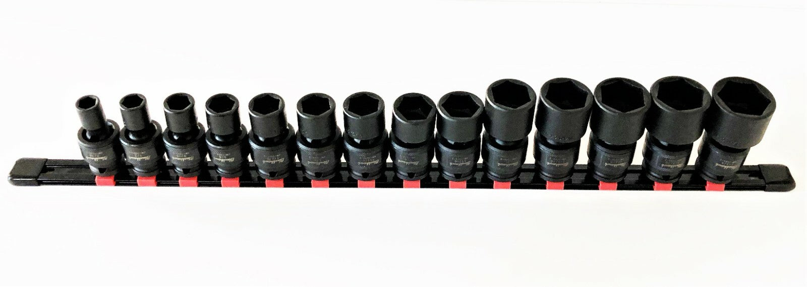 14pc Proto Blackhawk 1/2" Impact Universal Swivel Flex Socket Set SAE UW-1514SOp