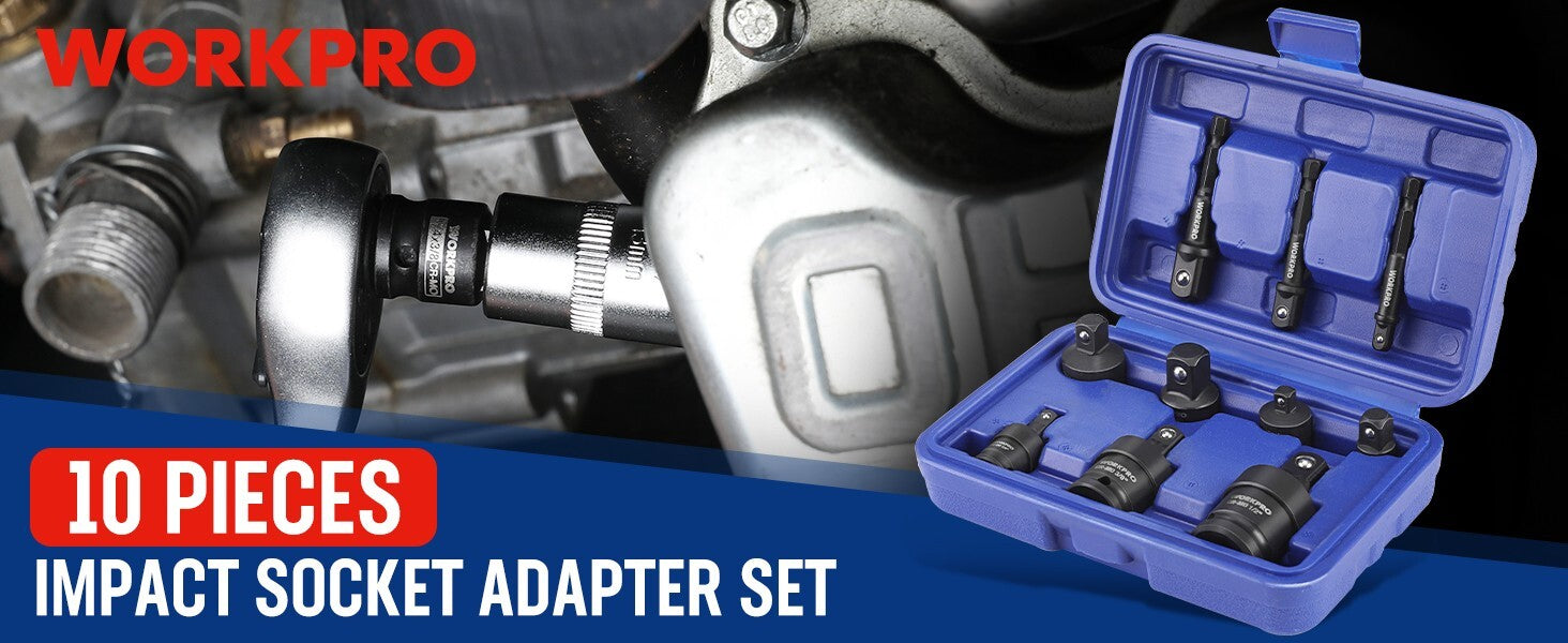 10 Pieces Impact Socket Adapter Set