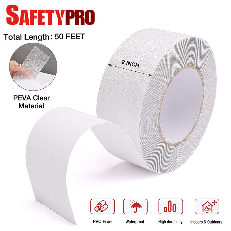 Safetypro 2IN X 50ft Strong Clear Anti Slip Tape Transparent Non-Slip