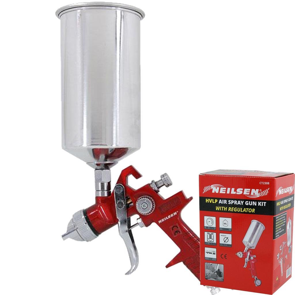 Neilsen HVLP Gravity Feed Air Paint Spray Gun 1000ml Cup by Neilsen