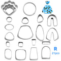 Stainless Steel Polymer Clay Cutters Set Earring Jewelry Cutting Mold