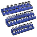 Metric Magnetic Socket Organizer 3PC Socket Tray Socket Holder 1/4"
