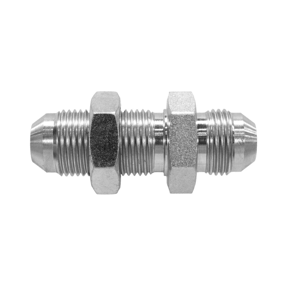 Hydraulic Fitting 3/8" Male Jic X 3/8" Male Jic Bulkhead Steel