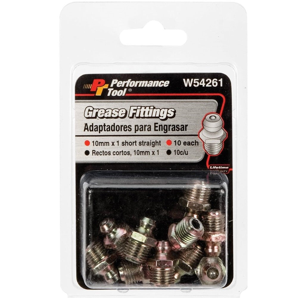 Performance Tool 10mm x 1mm Short Grease Fitting by Performance Tool