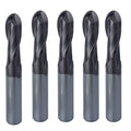 5PC 1/8" Dia 3/8" LOC 2FLUTE BALL NOSE CARBIDE END MILL FOR ALL STEEL USA SELL