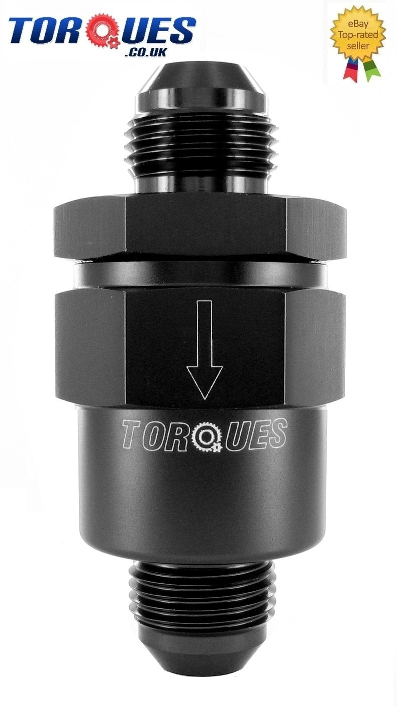 AN -8 (AN8 AN 08) Black Anodised Billet Check Valve