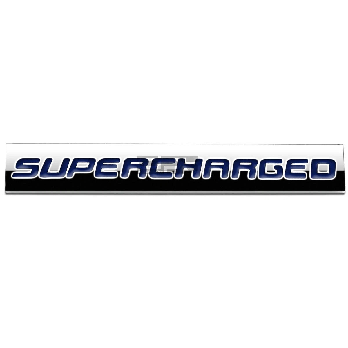 Bumper Sticker Metal Emblem Decal Trim Badge Polished Blue Text