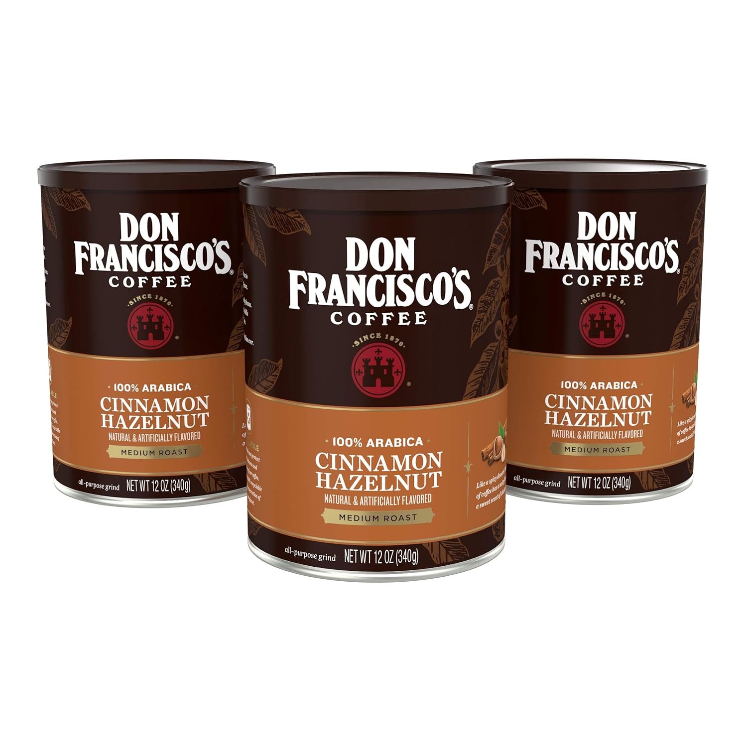 Cinnamon Hazelnut Ground Flavored Coffee: Rich, Aromatic 100% Arabica
