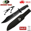 Mossy Oak 15'' Survival Fixed Blade Hunting Bowie Knife W/sharpener