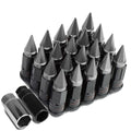 Spiked Steel Gun Metal 16 Rim Lug+4 Lock | Built Supply Co