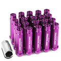 Open End M12x1.5 90mm Tall 25mm Od Purple Aluminum Jdm Lug