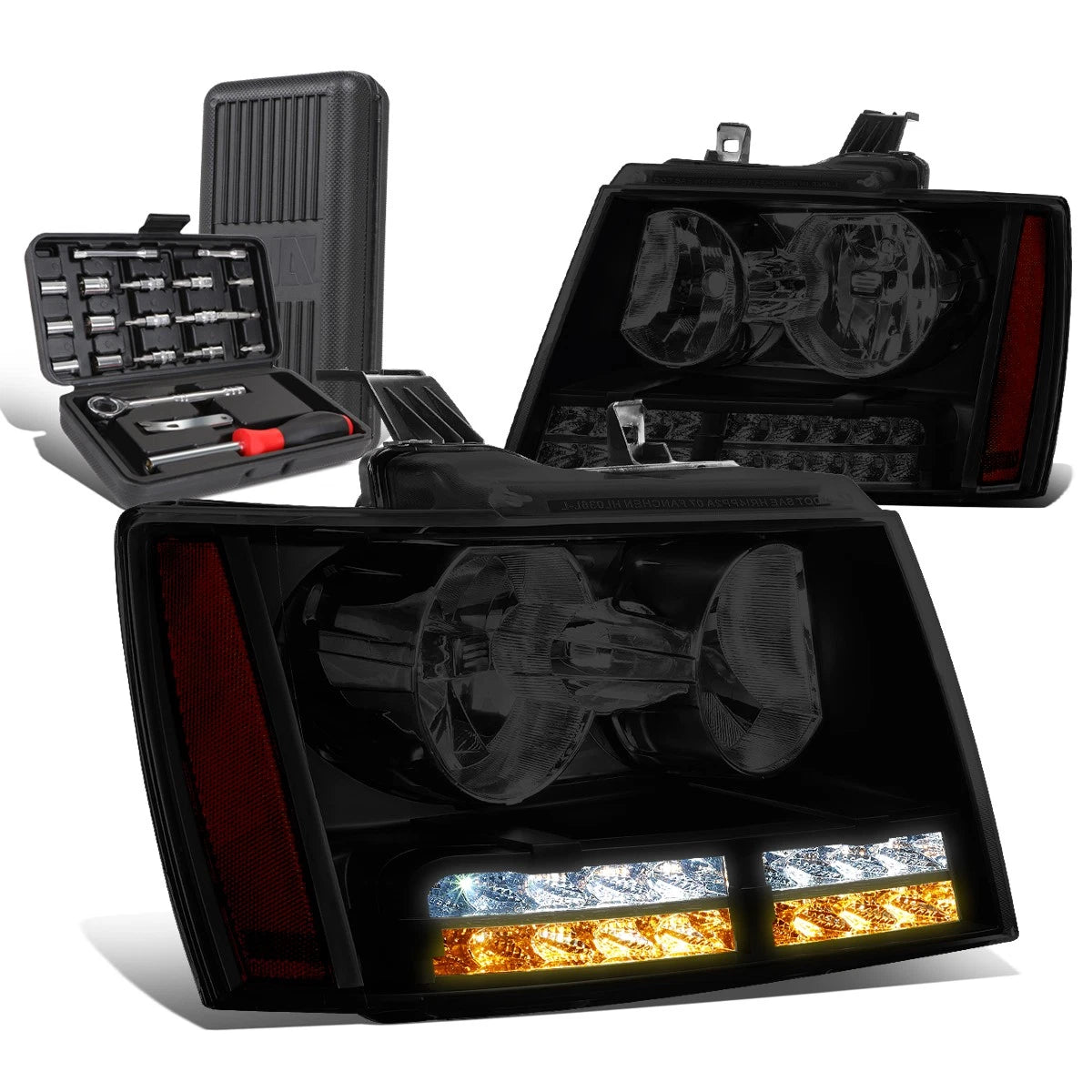 For 2007-2014 Tahoe Suburban Led Drl Tube Tinted | Built Supply Co