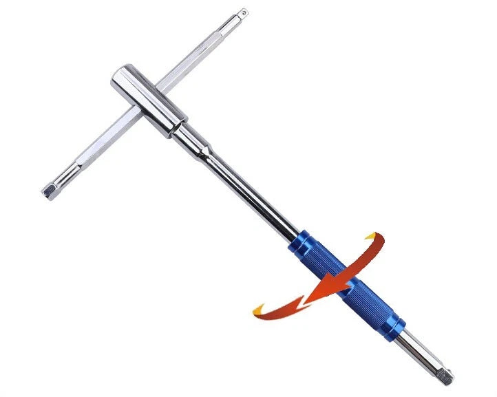 3-in-1 1/4"+3/8"+1/2" Dr. 325mml T Type Socket Wrench Drive Handle