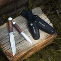 Flissa 2-pieces Bowie Knife Fixed Blade Hunting Knife With Sheath