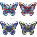 Rustic Iron Butterfly Wall Art Decor Blue Metal Hanging For Office