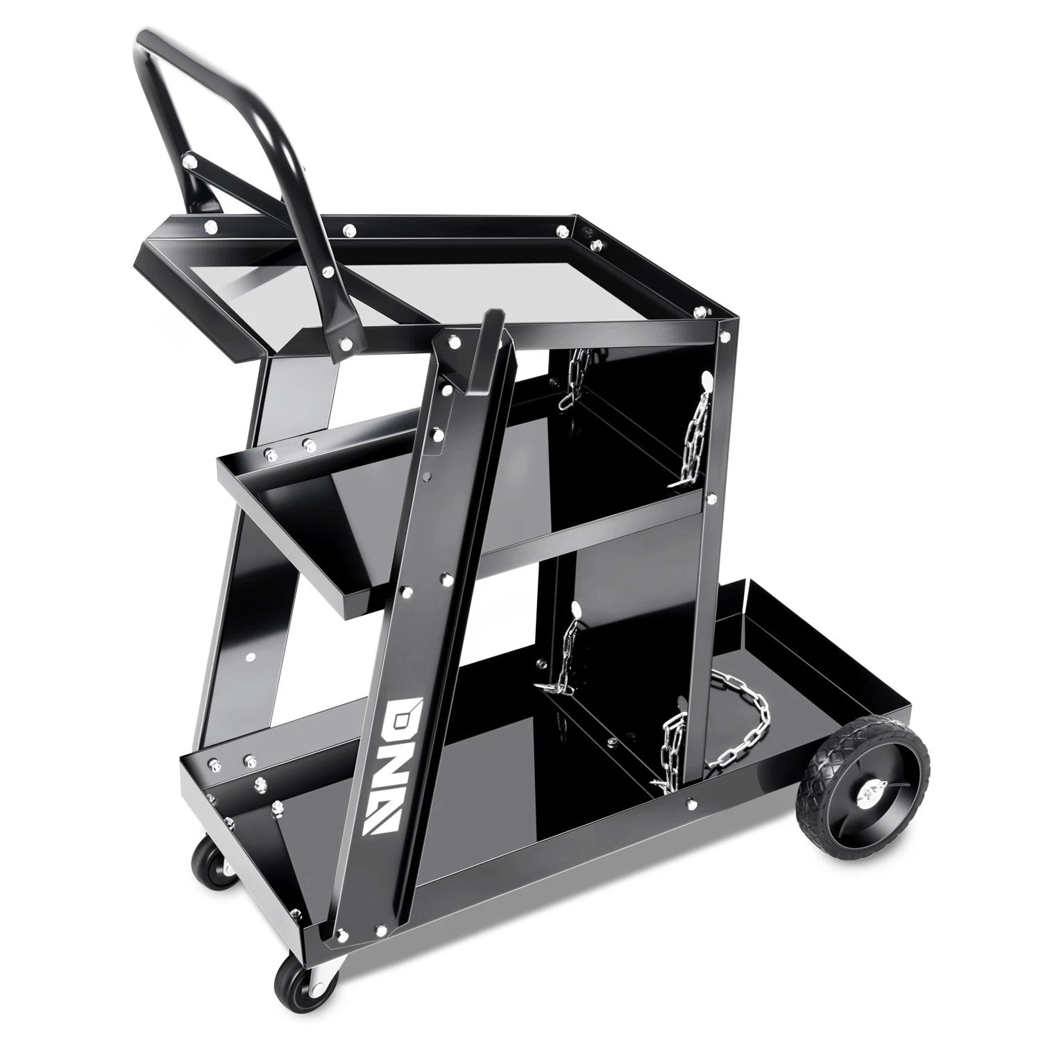 Gloss Black Portable 3 Levels Metal Welding Cart W/ | Built Supply Co