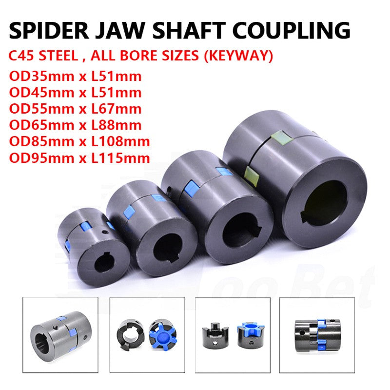 CNC Shaft Coupler Flexible Plum Spider Jaw Coupling