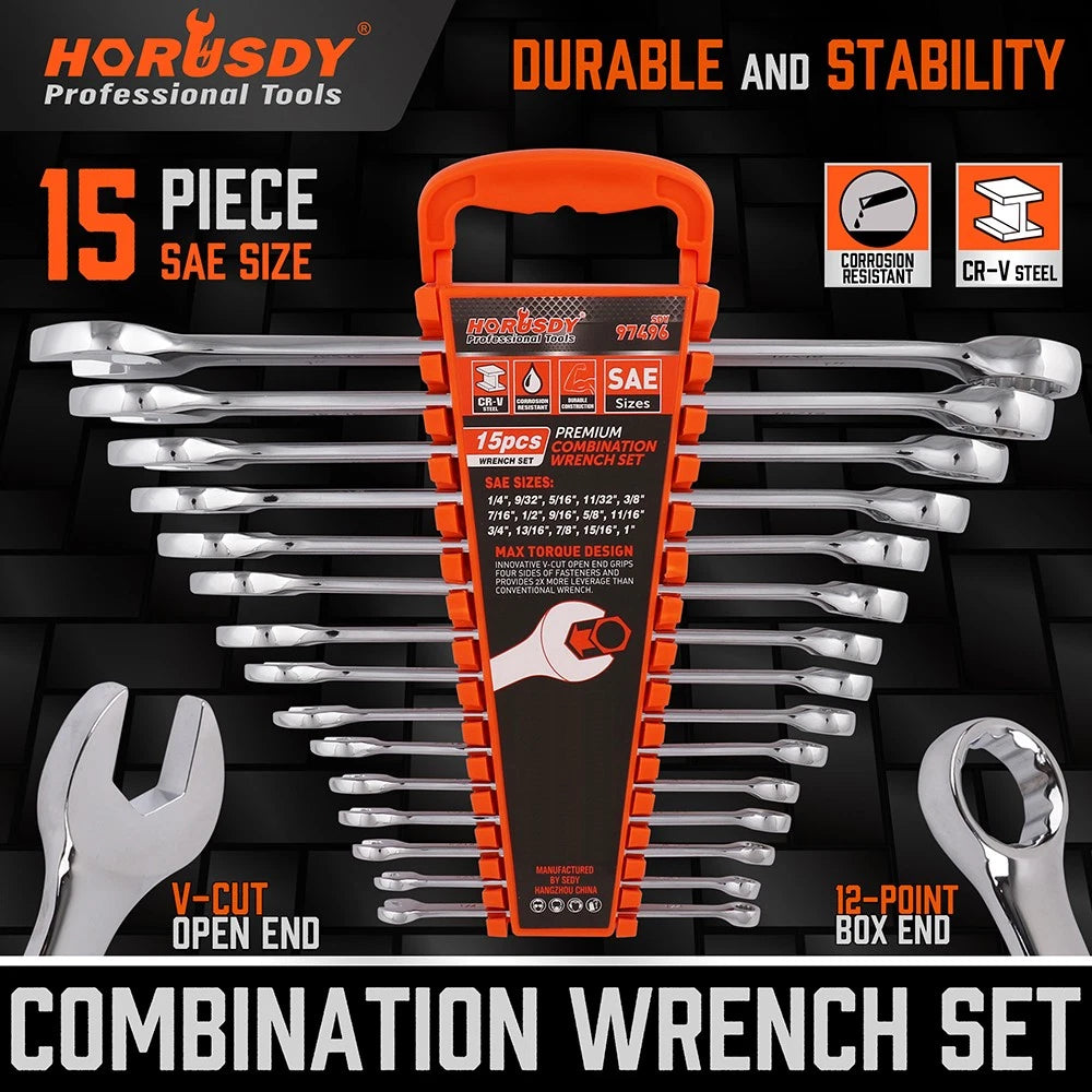 Combination Spanner Wrench Ring Open Ended 1/4" - | Built Supply Co