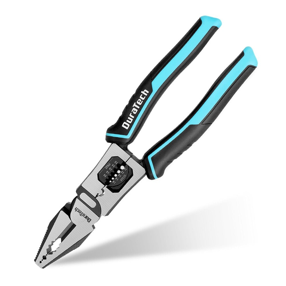 DURATECH 8.5" Linesman Plier Combination Plier with Wire Stripper/Crimper/Cutter