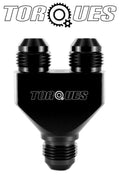 An -8 (an8 an 08) Billet Aluminium in Line Y Block Adapter Fitting in