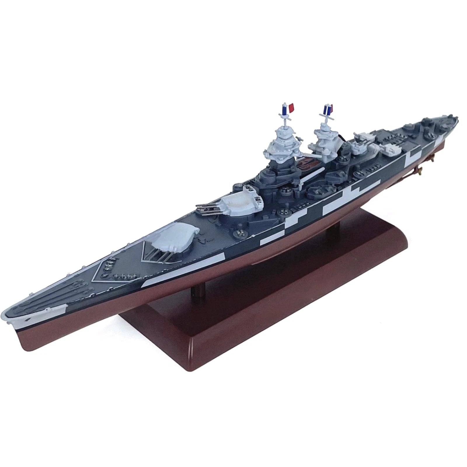 1/1000 French Battleship Richelieu Finished Model W/display Stand Toy