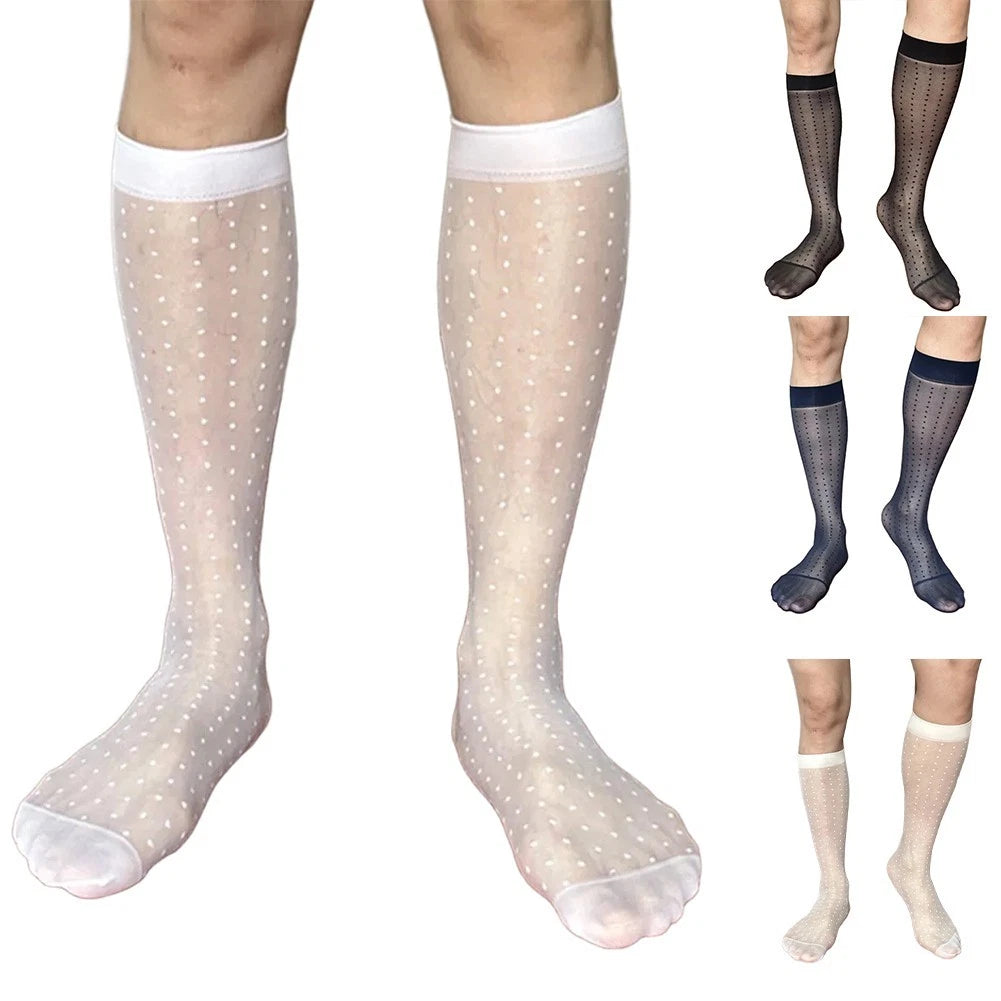 Business Tube Socks Men Polka Point Socks Average Size Socks Fit Eur
