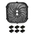 Air Fryer Grill Pan For Powerxl Pro 6 Qt 22x22cm Stainless Steel Black