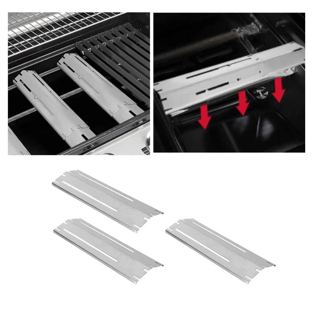 Adjustable Heat Plate For Gas Grills Porcelain Steel 11.75 In To 21 In