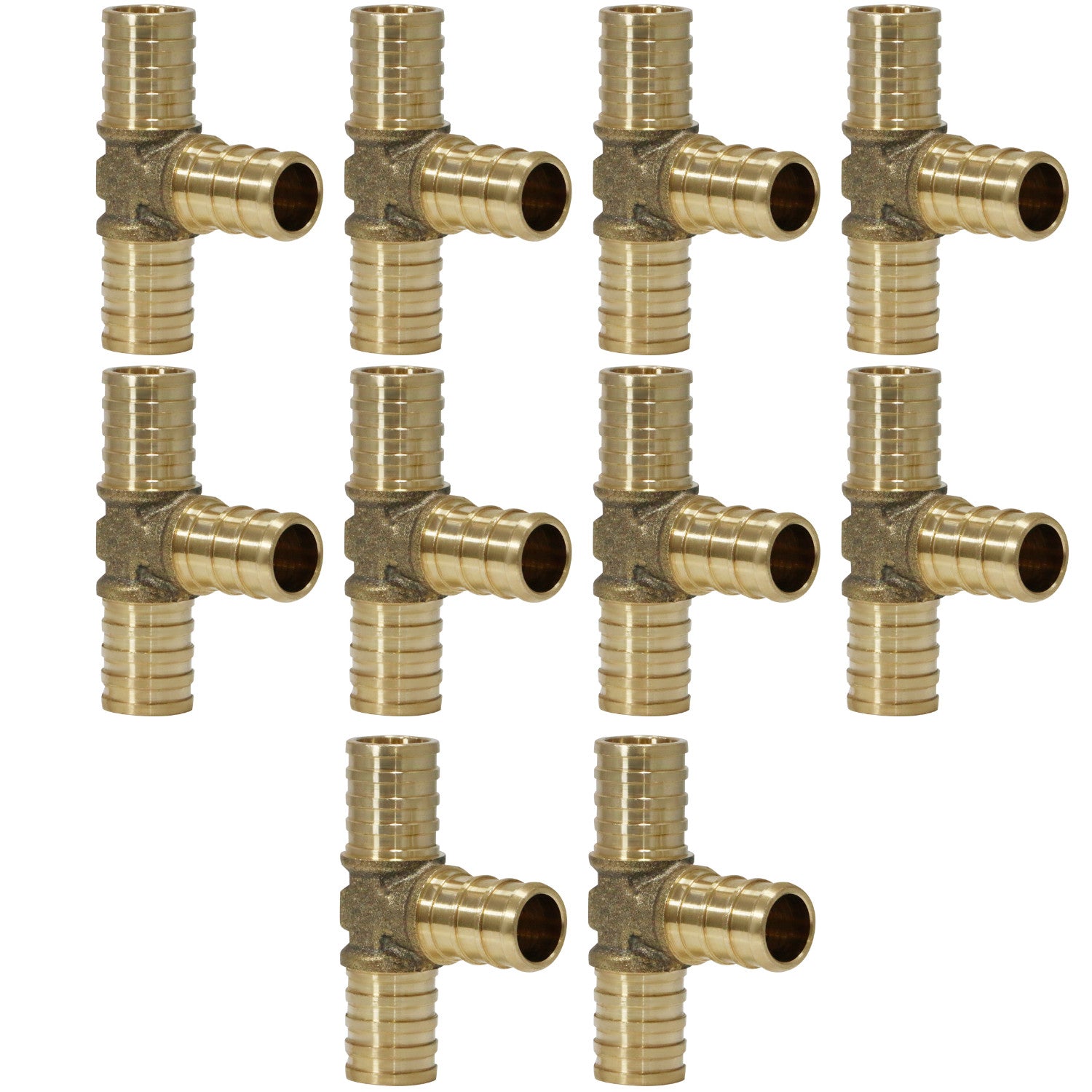 XFITTING 1/2" PB x 1/2" PB x 1/2" Pex Tee 10 Pack