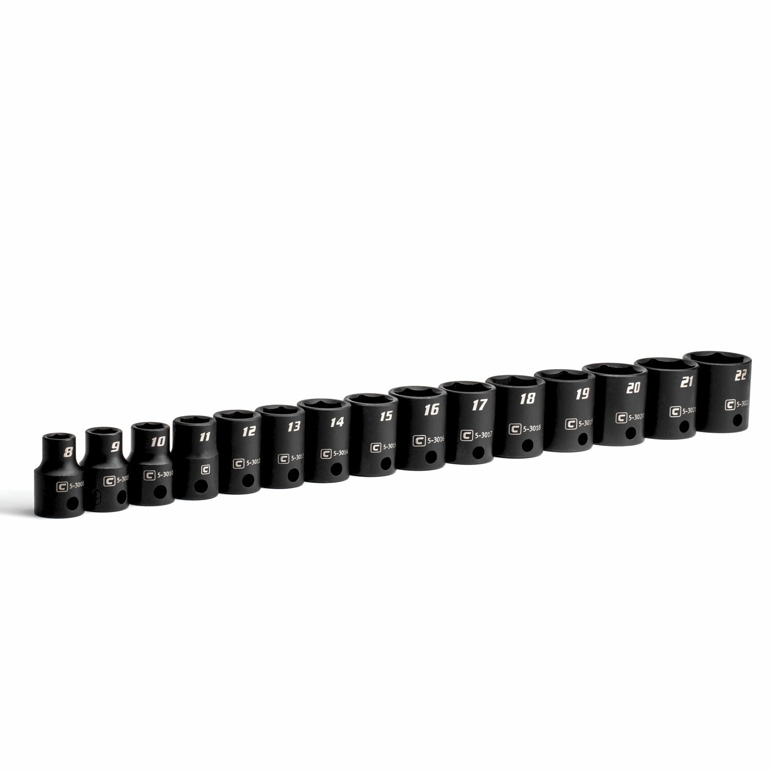 Capri Tools 3/8 in. Drive Shallow Impact Socket Set, 6-Point, Metric, 15-PieceOpens in a new window 