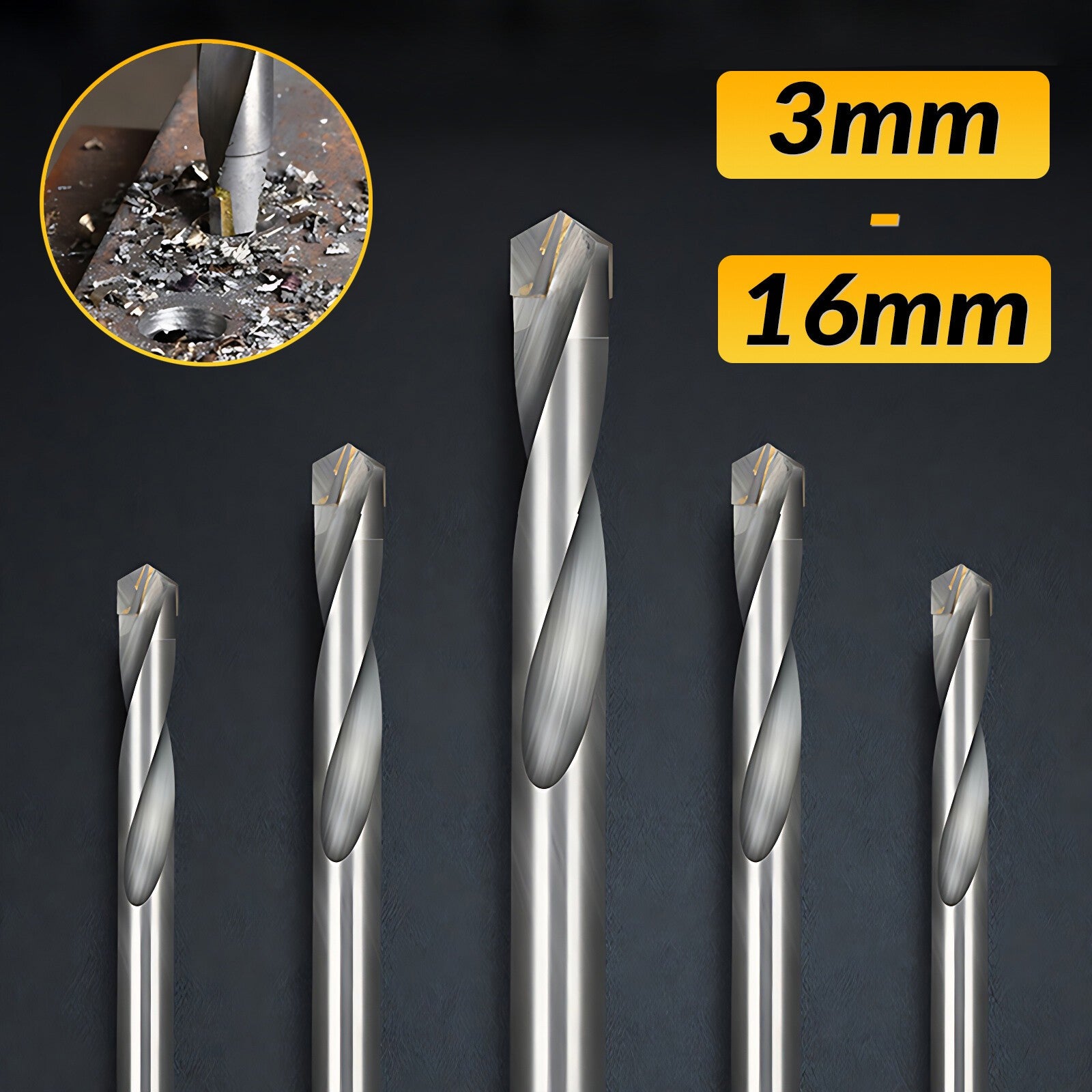 Solid Carbide Drill Bits 3-16mm for Stainless Steel