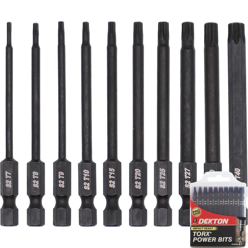 Dekton 10pc Torx Impact Drive Bits Set