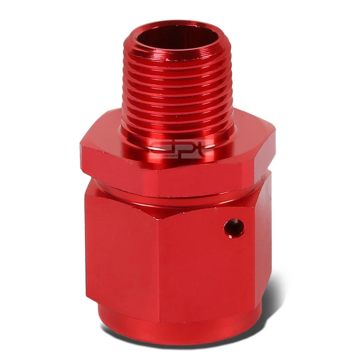 12-an Female Flare To 1/2" Npt Male Red Aluminum B-nut Swivel Coupler