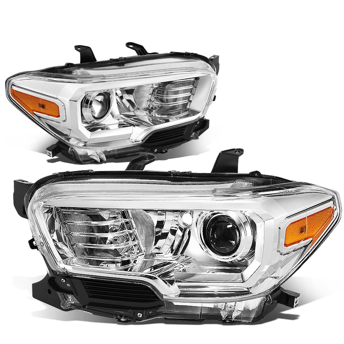 Fit 16-20 Toyota Tacoma Chrome Hosuing Amber Corner | Built Supply Co
