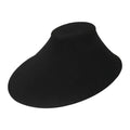 Black Narrow Velvet Necklace Display Large Bust Holder 8 L X 8-1/4 W