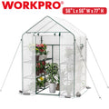 Workpro Outdoor Walk-in Greenhouse Large 3 Tier 8 Shelves Gardening