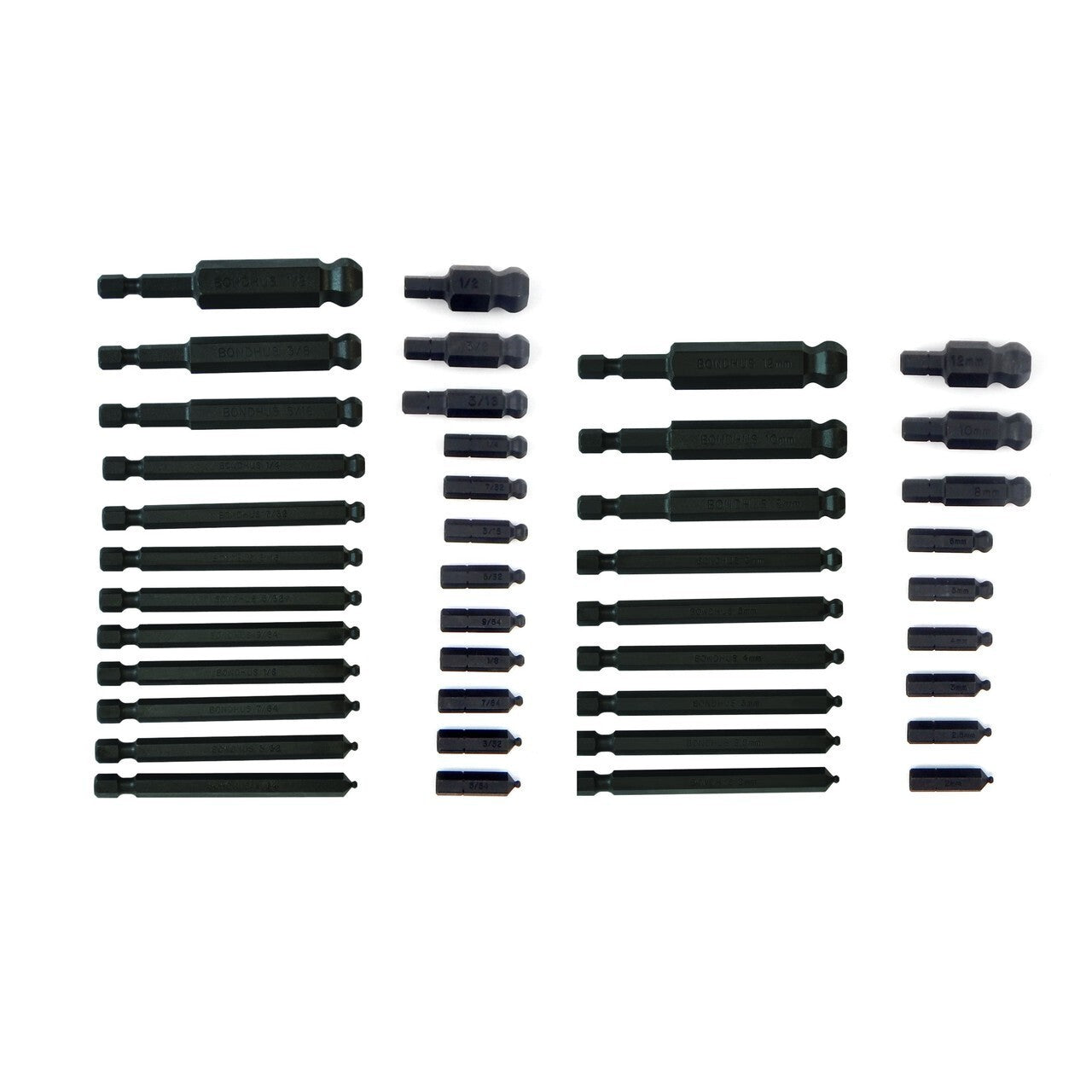 Bondhus 42pc Hex Power Insert Bit Set