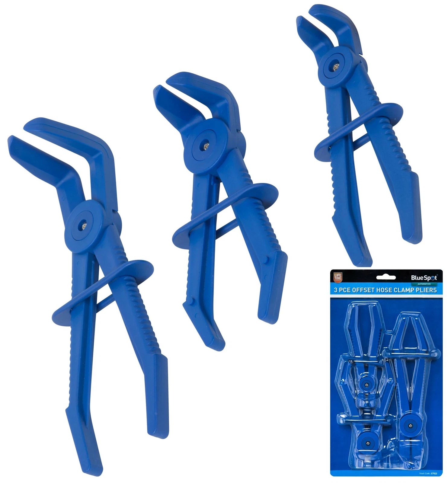 Bluespot Flexible Offset Hose Pliers Clamp Plier Set Brake Radiator