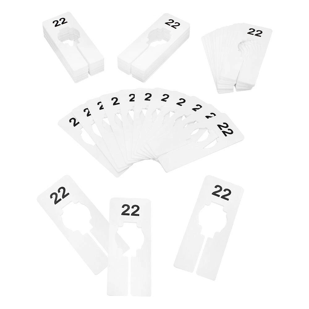 Hangers Retail Clothing 2" X 5" Rectangular Plastic Size 22 Dividers