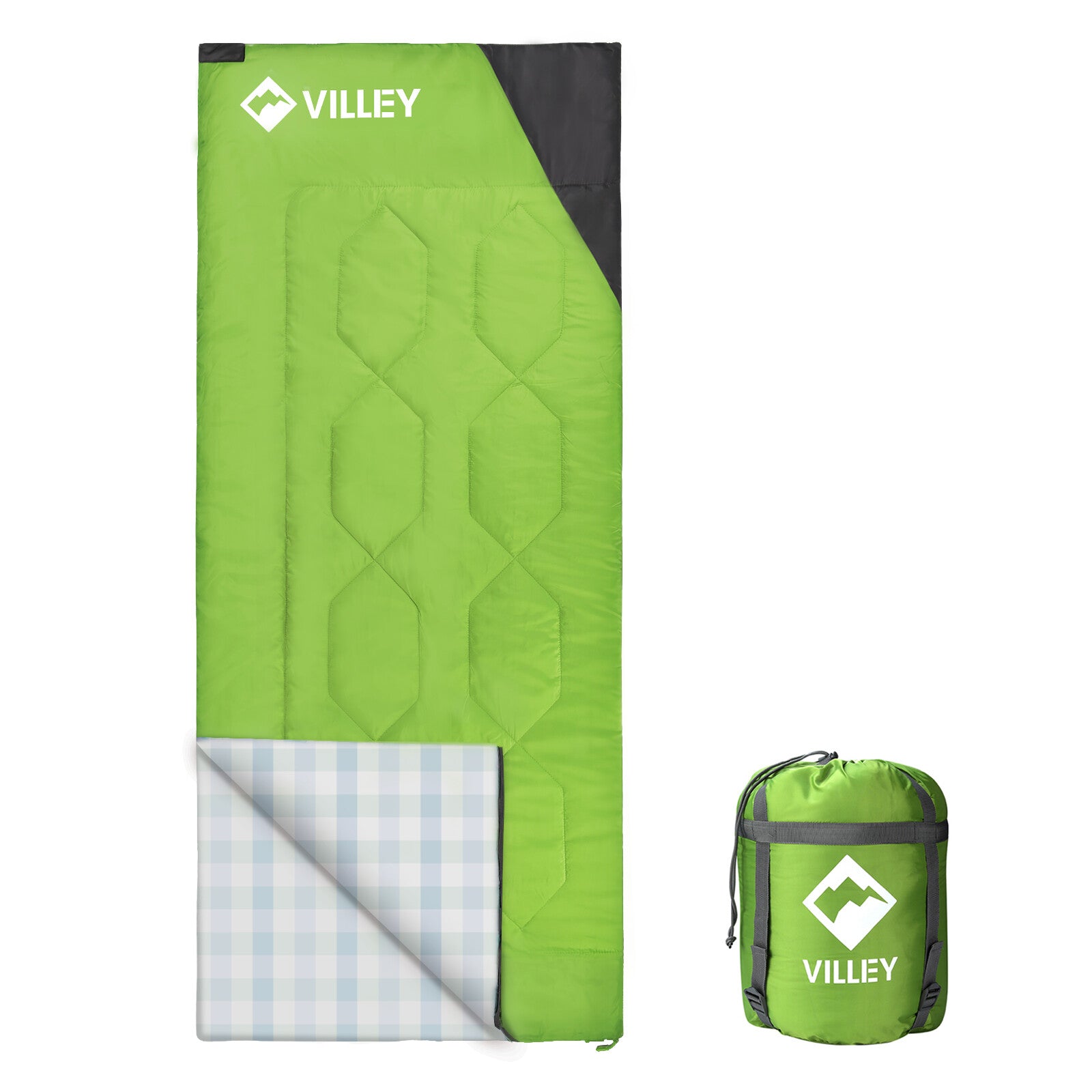 VILLEY Camping Sleeping Bag Backpacking Sleeping Bag 3 Season with Carrying Bag