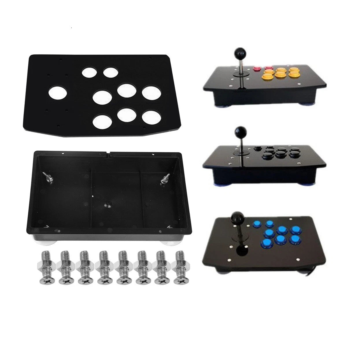 Black Acrylic Panel And Case Diy Set Kits Replacement For Arcade Game