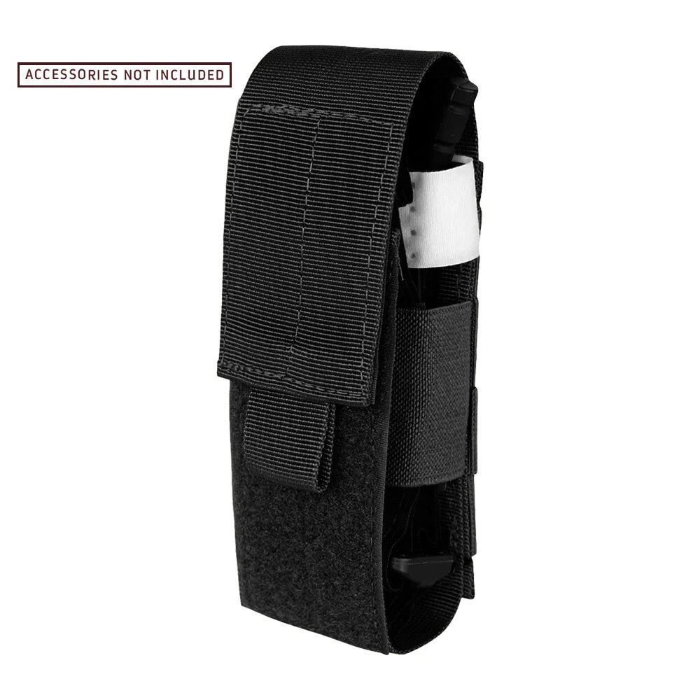 Black Universal Tourniquet Pouch Emt Medic Emergency Airsoft 7.5"h X