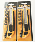 2 Tolsen Large Snap Off Utility Knife Knives Cutters 18mm Breakaway