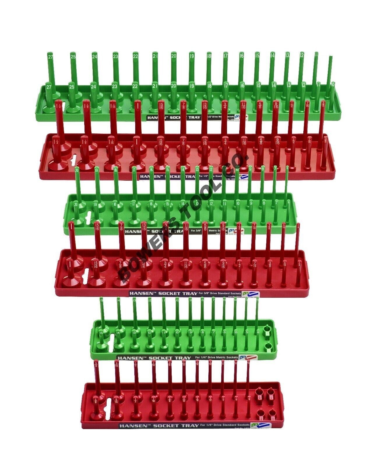 Hansen 6pc Socket Organizer Tray Rack Holder
