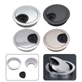 Brushed Zinc Alloy Cable Tidy Wire Hole Cover For Neat Workspace 50mm