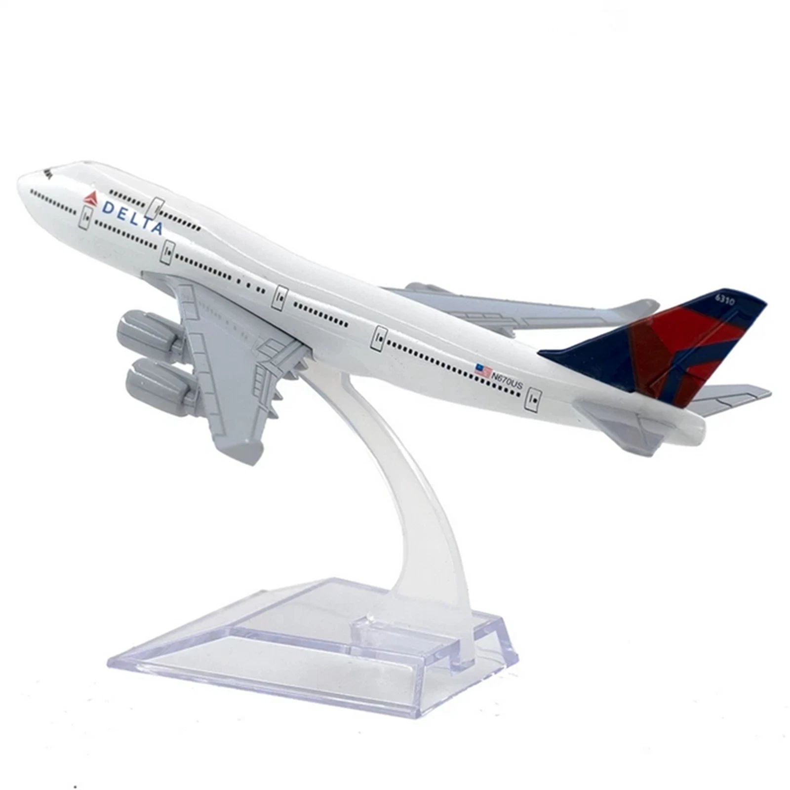 1/400 16cm Delta B747 Alloy Plane Aircraft Model With Stand
