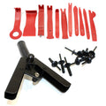 Combo Trim Pry Wedge Removal Kit & Plastic Poly Rivet Gun Hand Tool