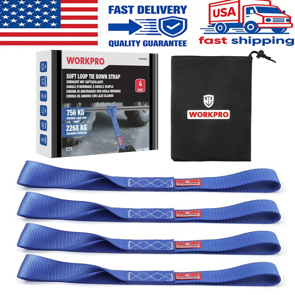 WORKPRO 4x Heavy Duty Tie Down Straps by WORKPRO