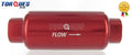 AN -10 (AN10 JIC -10 ORB-10) Red Anodised Billet Fuel Filter 30 Micron